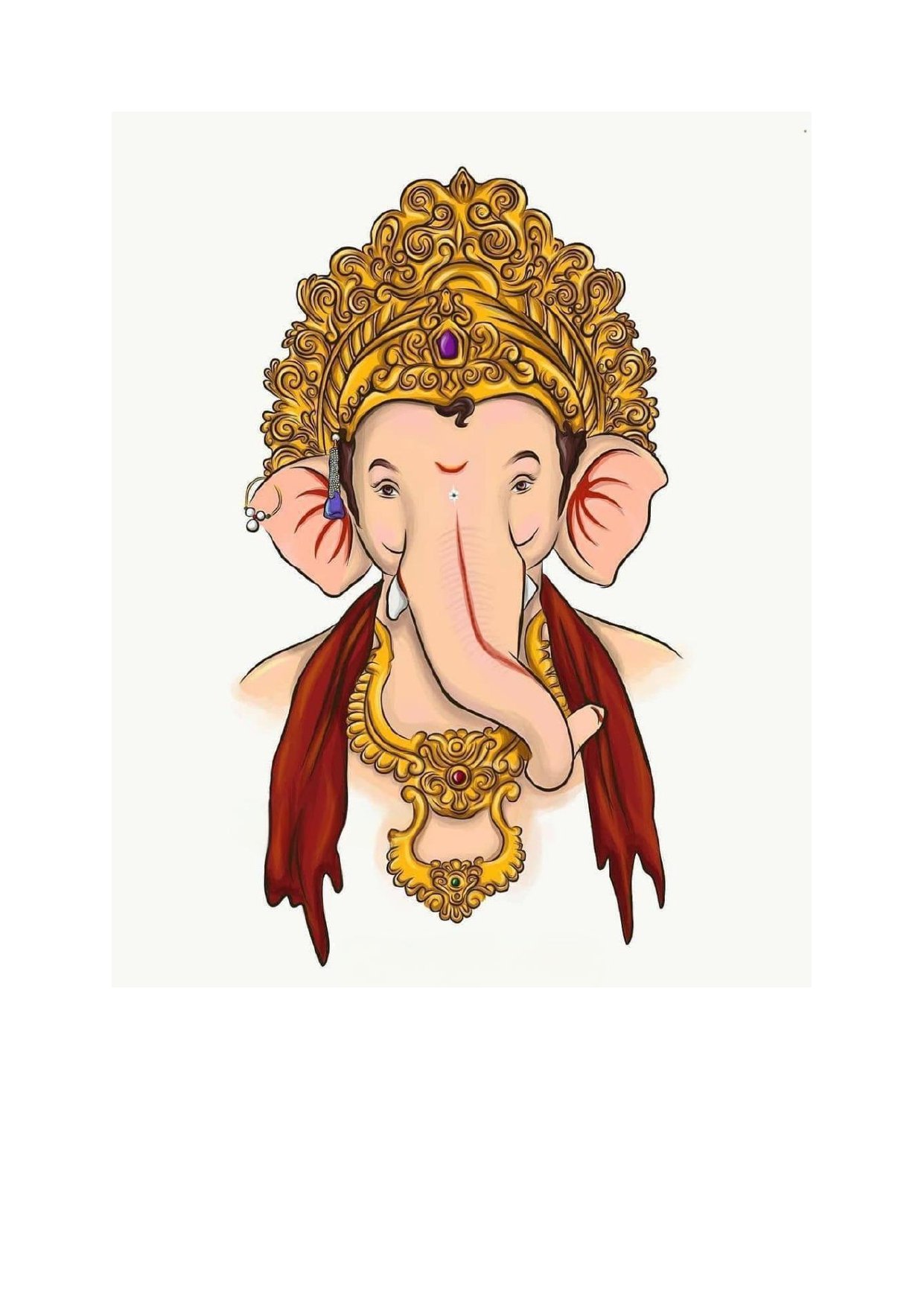God - 12 Lord Ganesha Divine Spiritual 3D Relief Model
