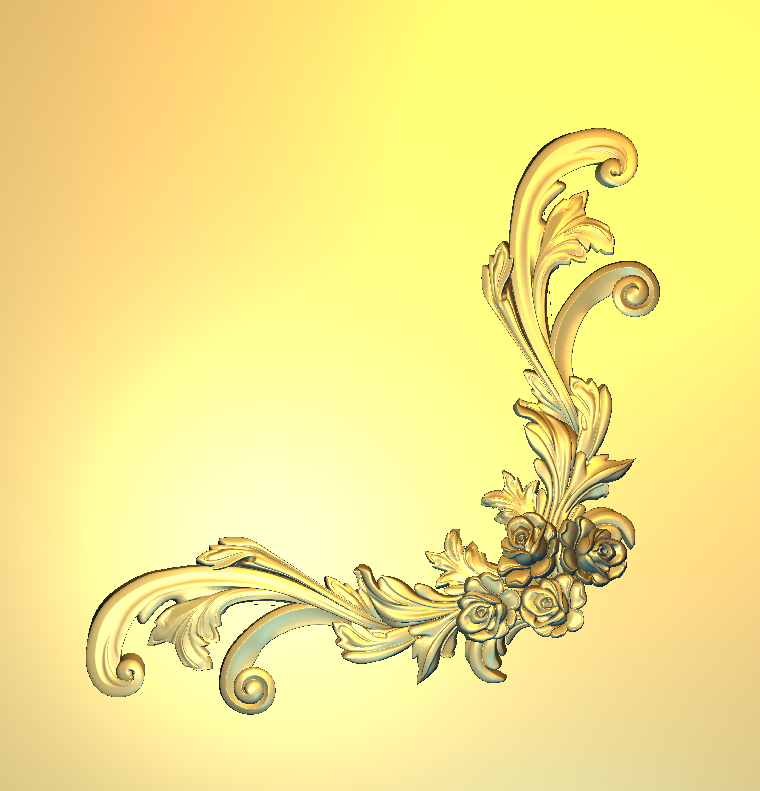 Corner Design - 59-CORNER Divine Carved Relief CNC Design