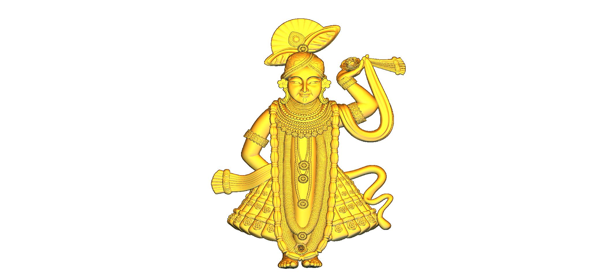 Shri Nath Ji CNC Designer RLF File | 3D Wood Carving Design