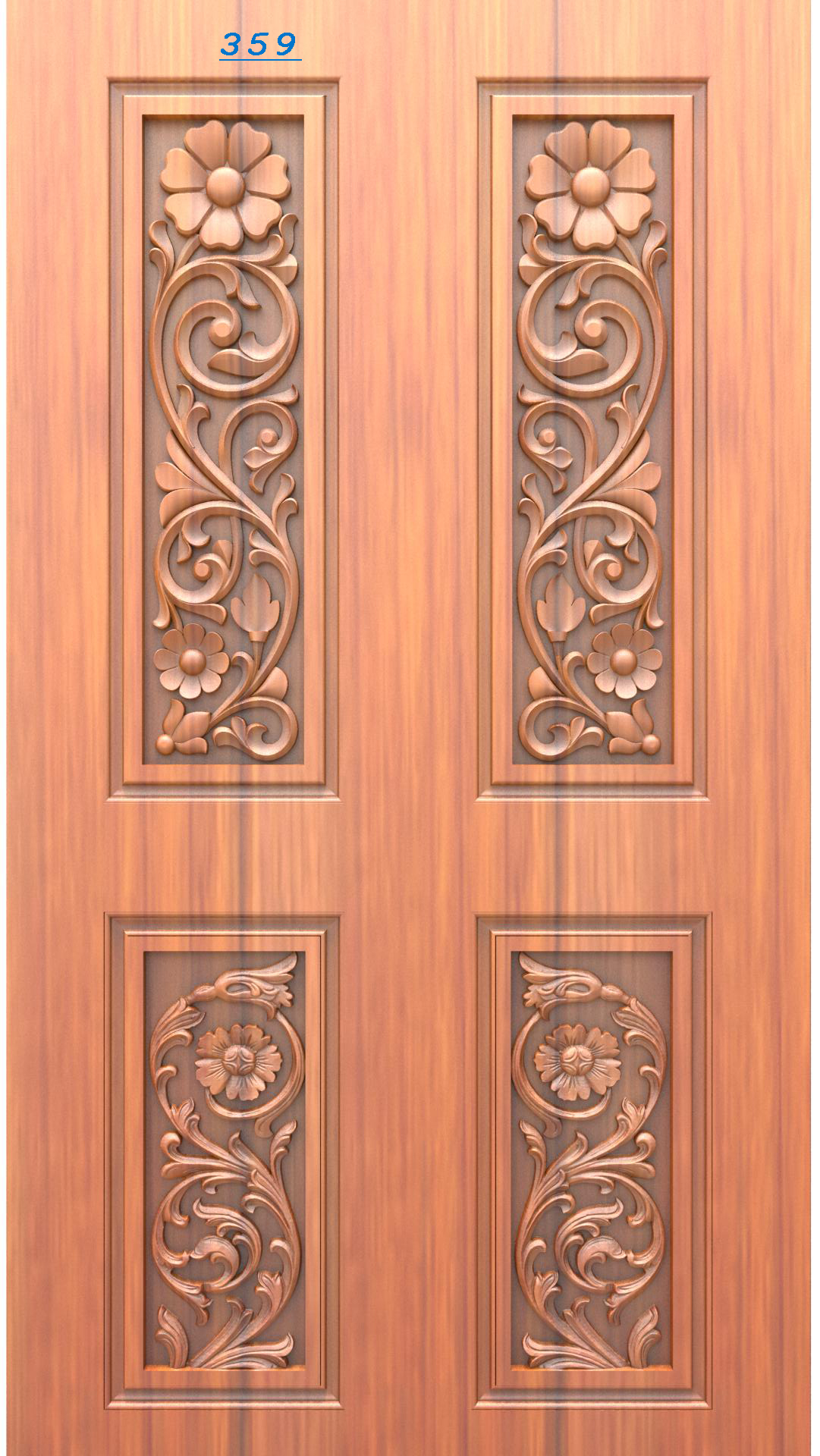 Premium Designer Wooden Door RLF File for CNC