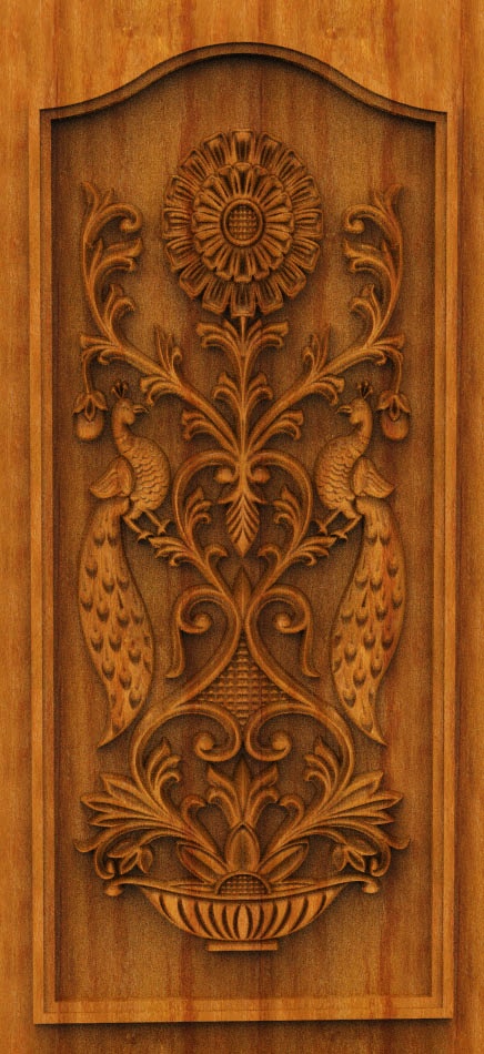 Royal Artisan Door CNC Designer RLF File | Premium 3D Wooden Carving