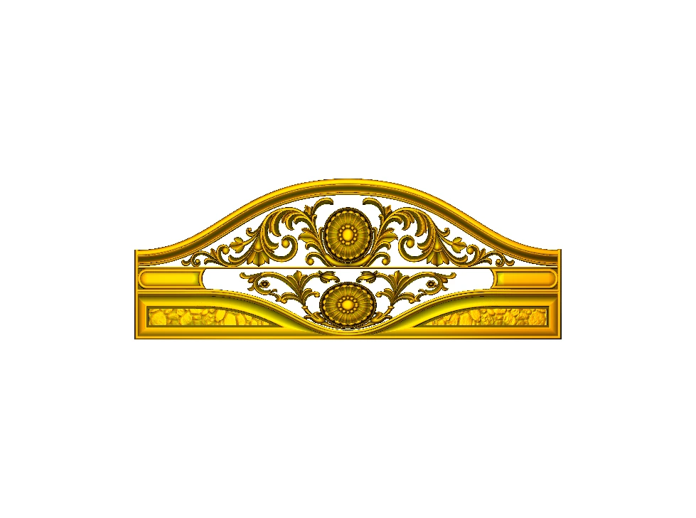 CD - 45 Ornate Classical Arch Top Decorative Panel 3D Model