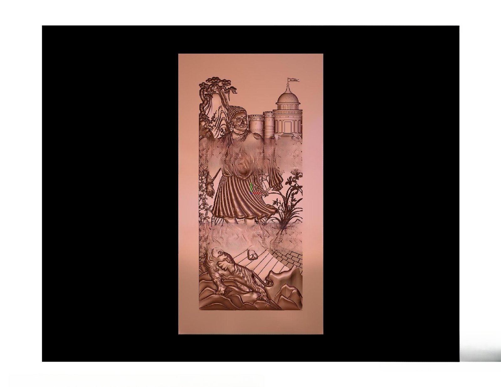 Gods GN - 27 Lord Shiva Meditation Spiritual 3D Relief Carving Model