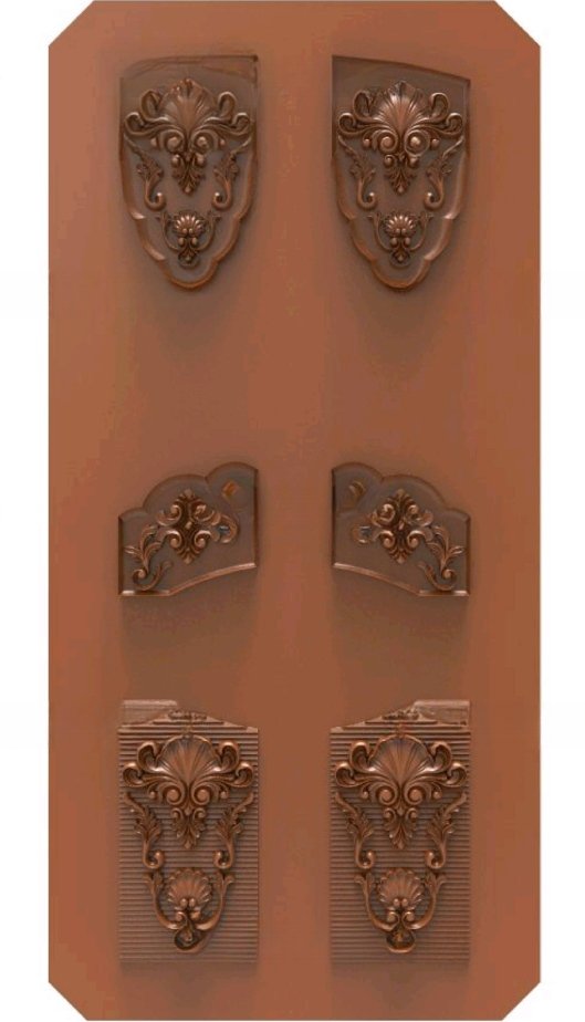 GLOSSY DOOR DESIGNS - 6 Divine Carved Relief CNC Design