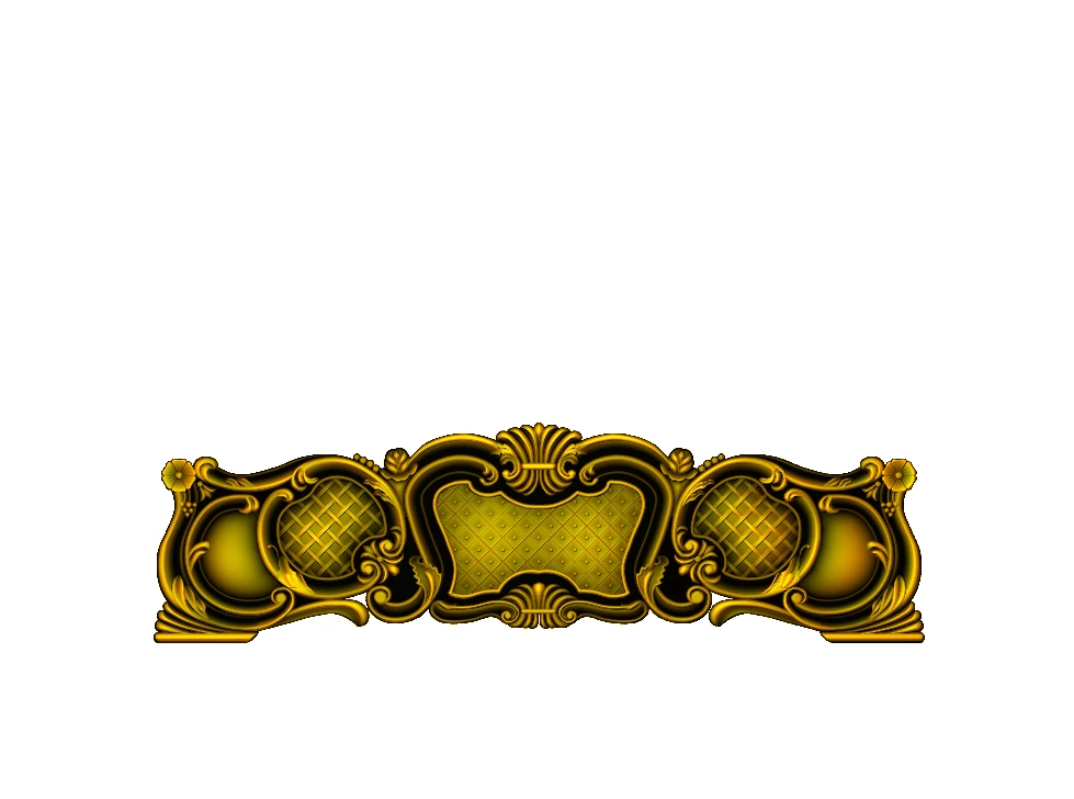 CD - 68 Ornate Baroque Pediment Furniture Carving 3D Model
