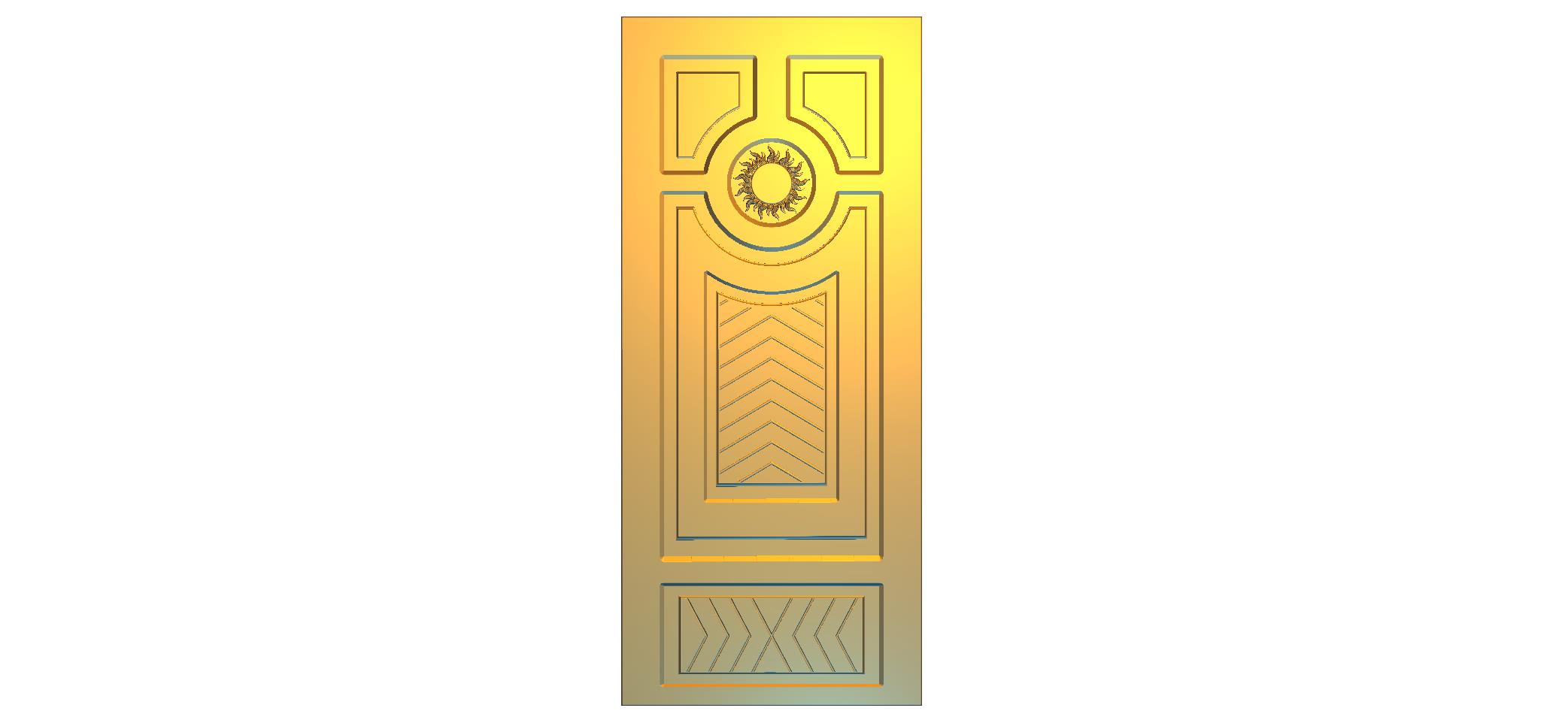 Majestic Carved Door CNC Designer RLF File | 3D Premium Wood Design