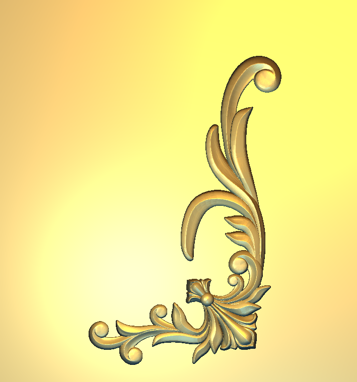 Corner Design - 42-CORNER Classical Baroque Filigree Decorative Relief