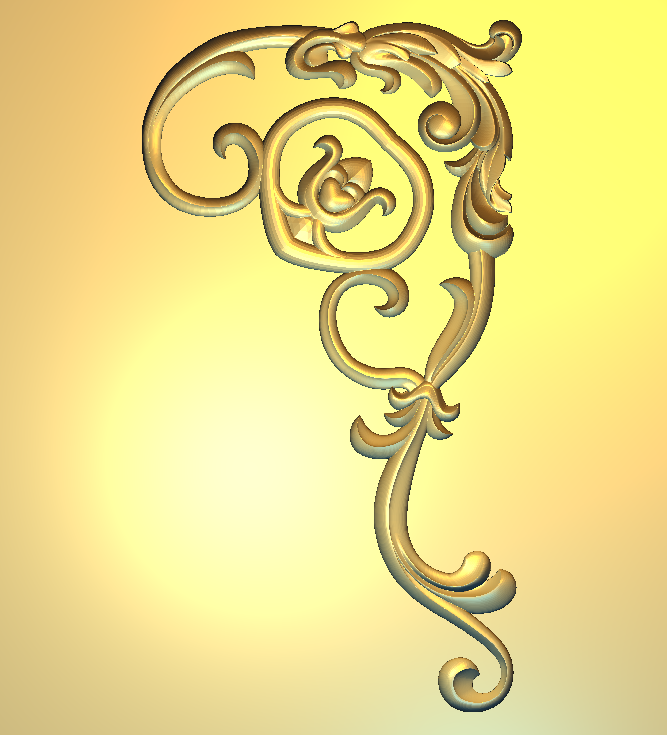 Corner Design - 63-CORNER Elegant Baroque Floral Ornament for Interior Woodwork