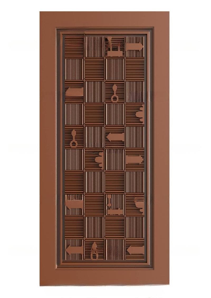 TRENDY DOORS - 24 Modern Geometric Abstract Carved Door 3D Model