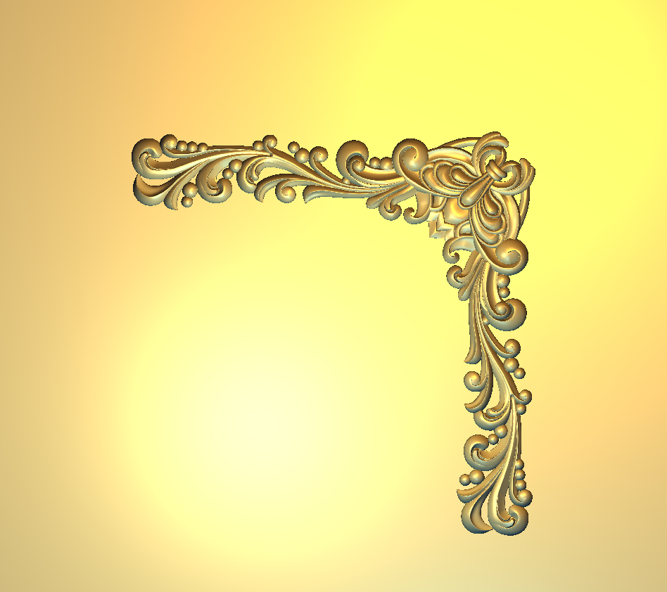 Corner Design - 77-CORNER Elegant Baroque Floral Scrollwork Wood Carving 3D Relief