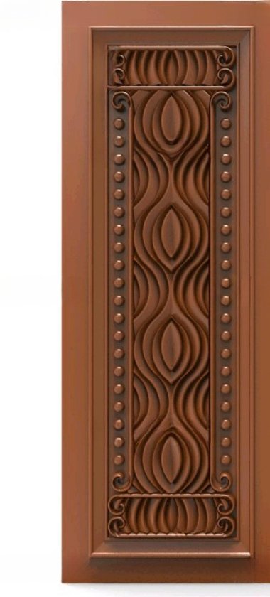 GLOSSY DOOR DESIGNS - 11 Modern Abstract Wave Pattern Carved Door 3D Model