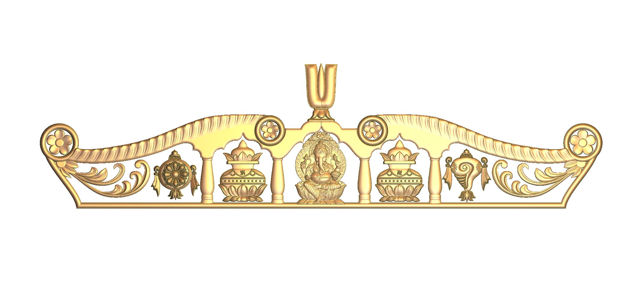 Shree Ganesh Ji Door CNC Designer RLF File | Premium 3D Entrance Door