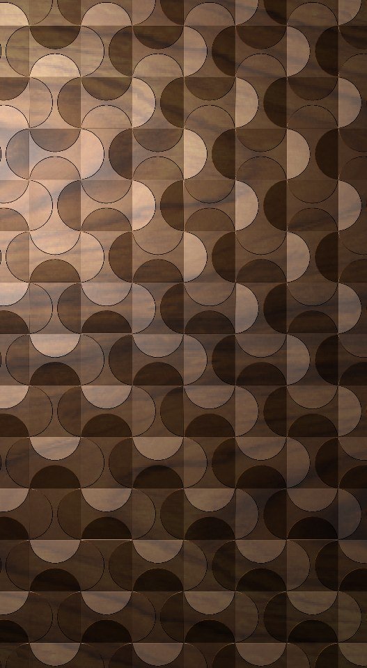 3D Wall Pannel - 10 Geometric Arc Interlocking Modern Interior Relief