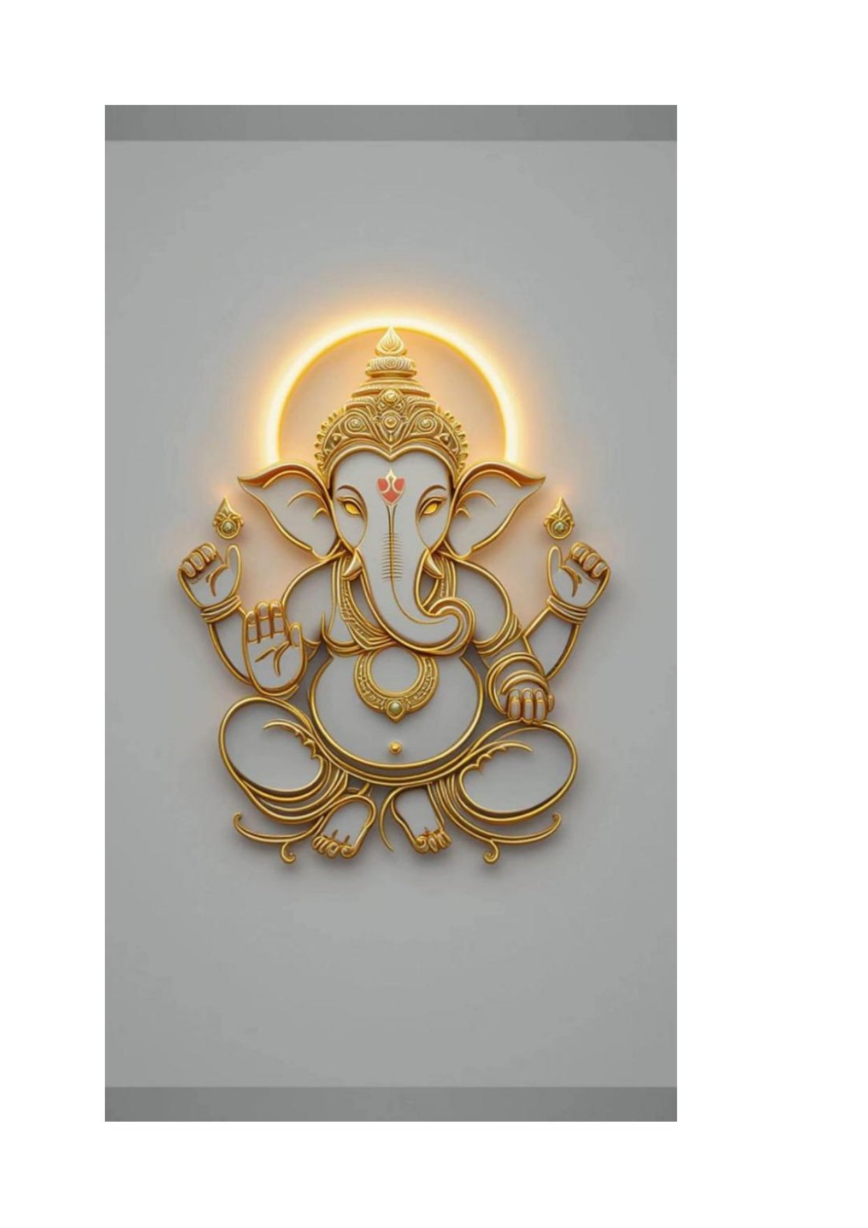 God - 6 Lord Ganesha Divine 3D Relief Carving Model