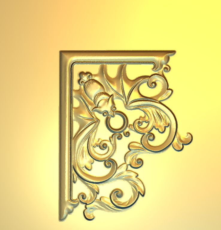 Corner Design - 31-CORNER Ornate Classical Baroque Scrollwork Relief