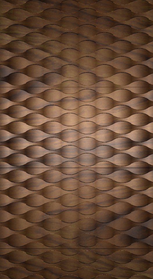 3D Wall Pannel - 2 Modern Wave Parametric Wooden Texture Design
