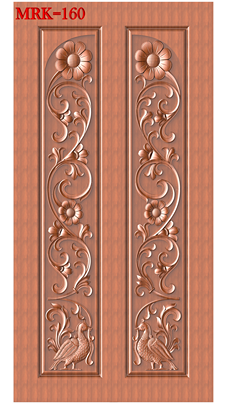 NP Door - 160 Floral and Bird Motif Intricate Carved 3D Relief Design