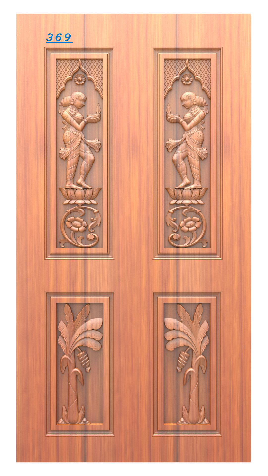 Premium Designer Wooden Door RLF File for CNC