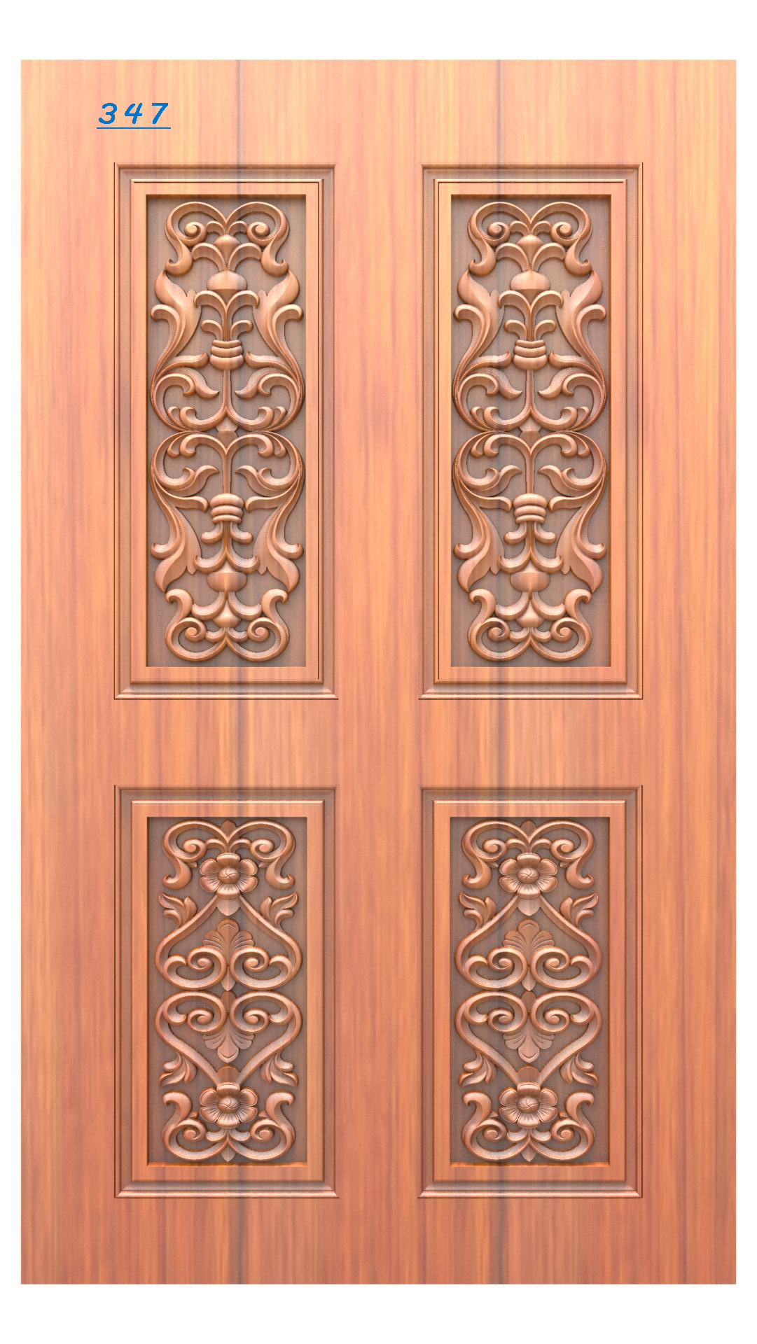 Premium Designer Wooden Door RLF File for CNC
