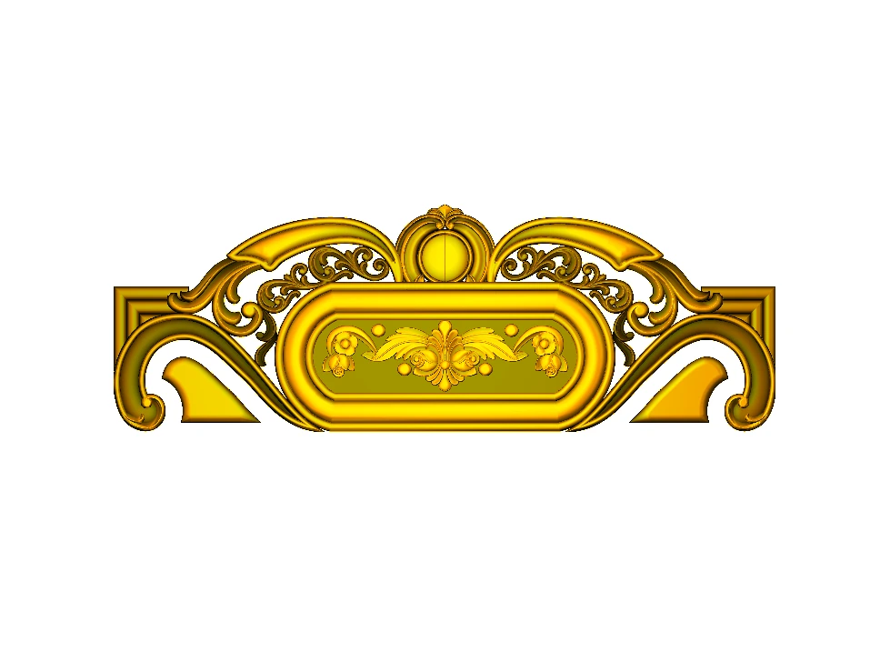 CD - 21 Ornate Baroque Style Decorative Plaque 3D Relief Model