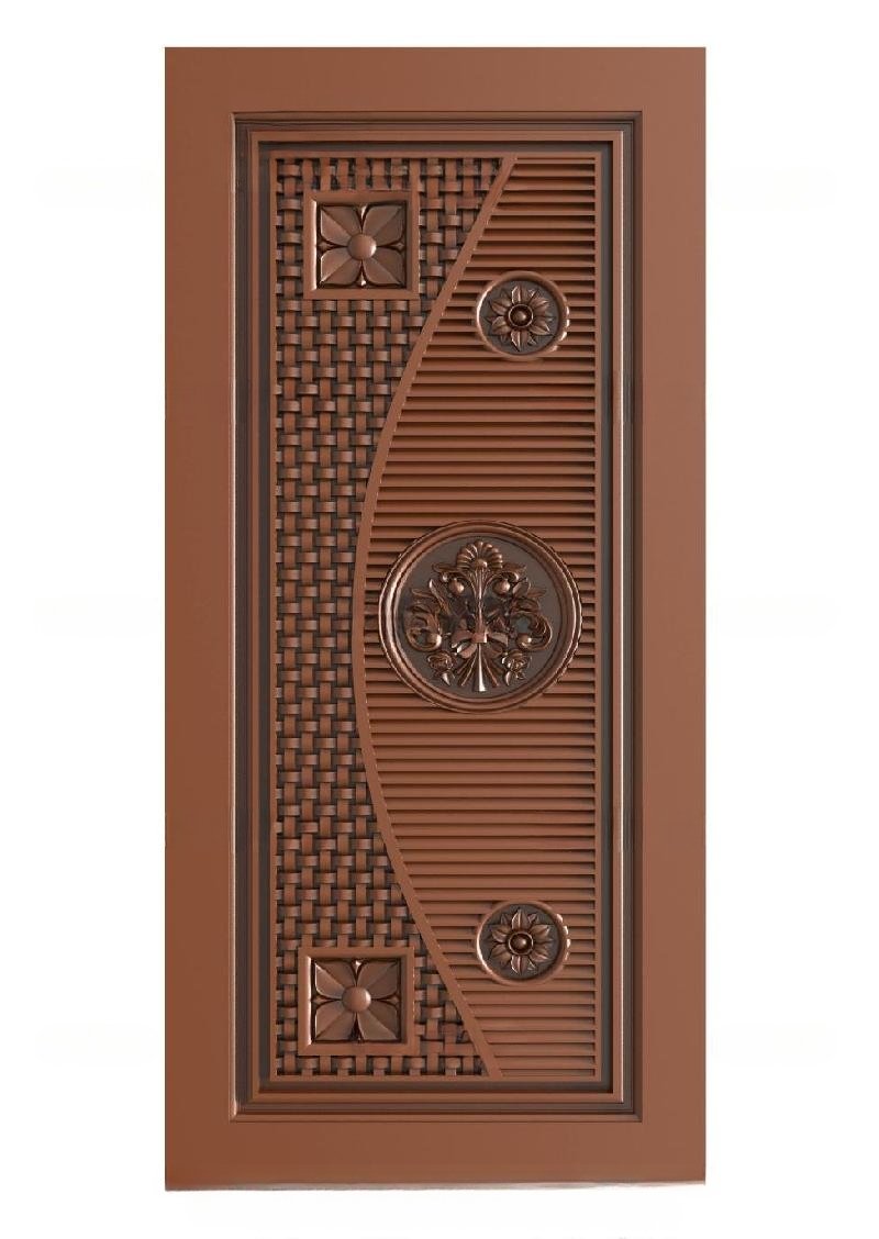 TRENDY DOORS - 55 Modern Geometric Weave and Floral Medallion Door 3D Model