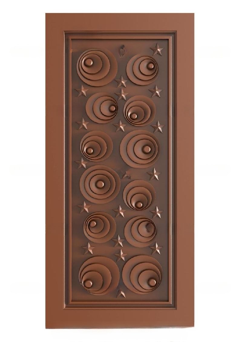 TRENDY DOORS - 19 Modern Geometric Star and Circle Relief Door 3D Model