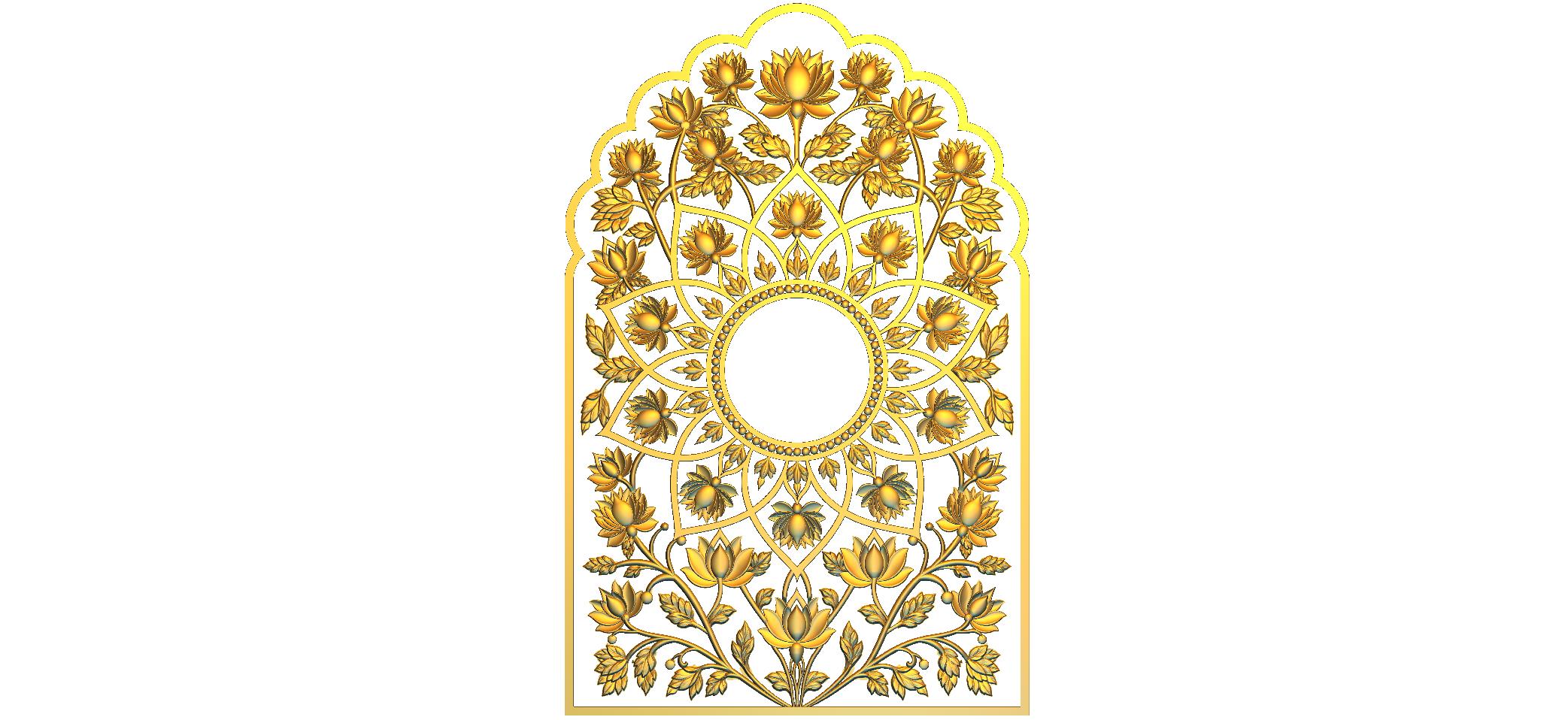 Premium Door CNC Designer RLF File | 3D Wooden Door Carving Design
