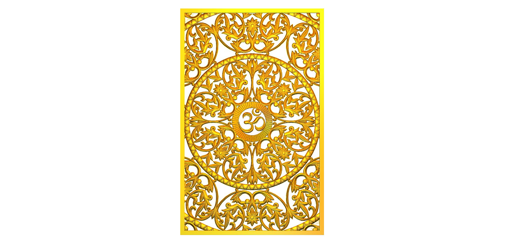 Elegant Heritage Wall CNC Designer RLF File | 3D Decorative Relief Panel