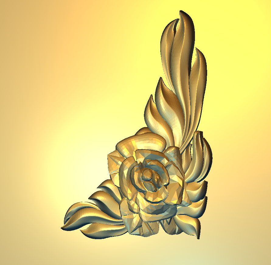 Corner Design - 10-CORNER Elegant Floral Acanthus Leaf Relief Carving 3D Model
