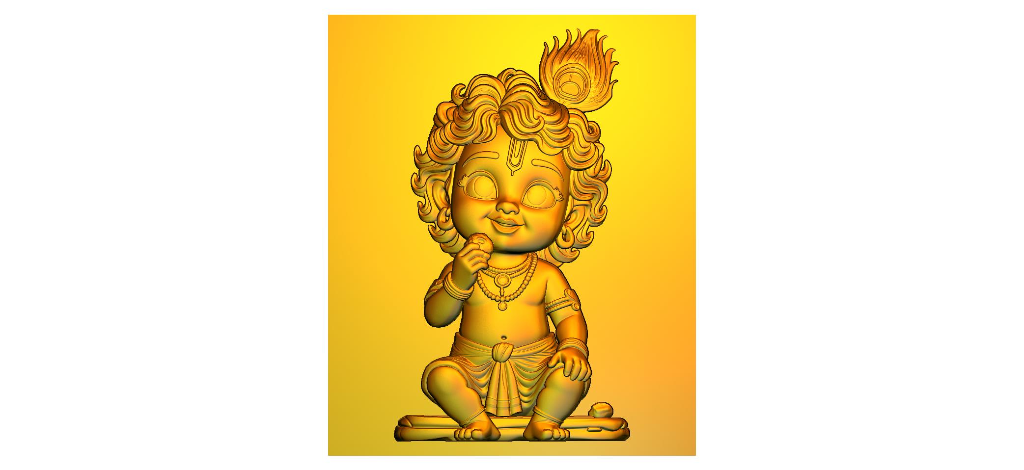 Divine Shree Krishna CNC Designer RLF File | Premium 3D Wood