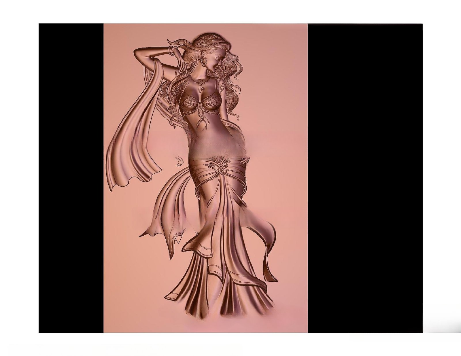 Gods GN - 22 Ethereal Goddess Divine Relief 3D Model