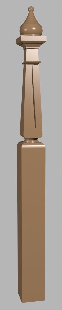 routery Pillar 3d - 6 Architectural Newel Post Design