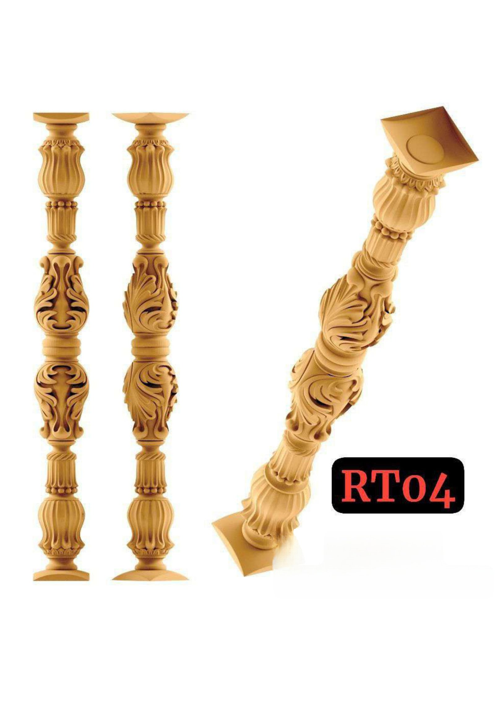 Pilaar - RT-04 Classic Victorian Architectural Pillar 3D Model
