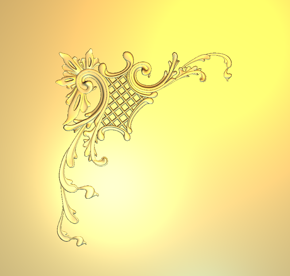 Corner Design - 76-CORNER Divine Carved Relief CNC Design