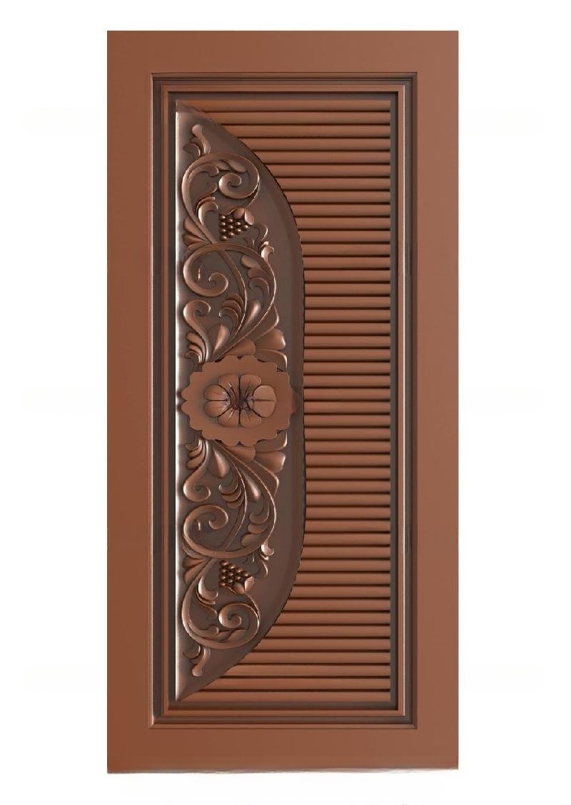 TRENDY DOORS - 59 Floral Elegance Symmetrical Carved Door 3D Model