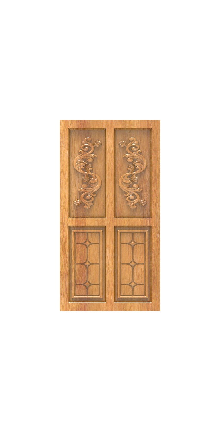 DOUBLE DOOR - 110 Classic Floral Motif Carved 3D Relief Design