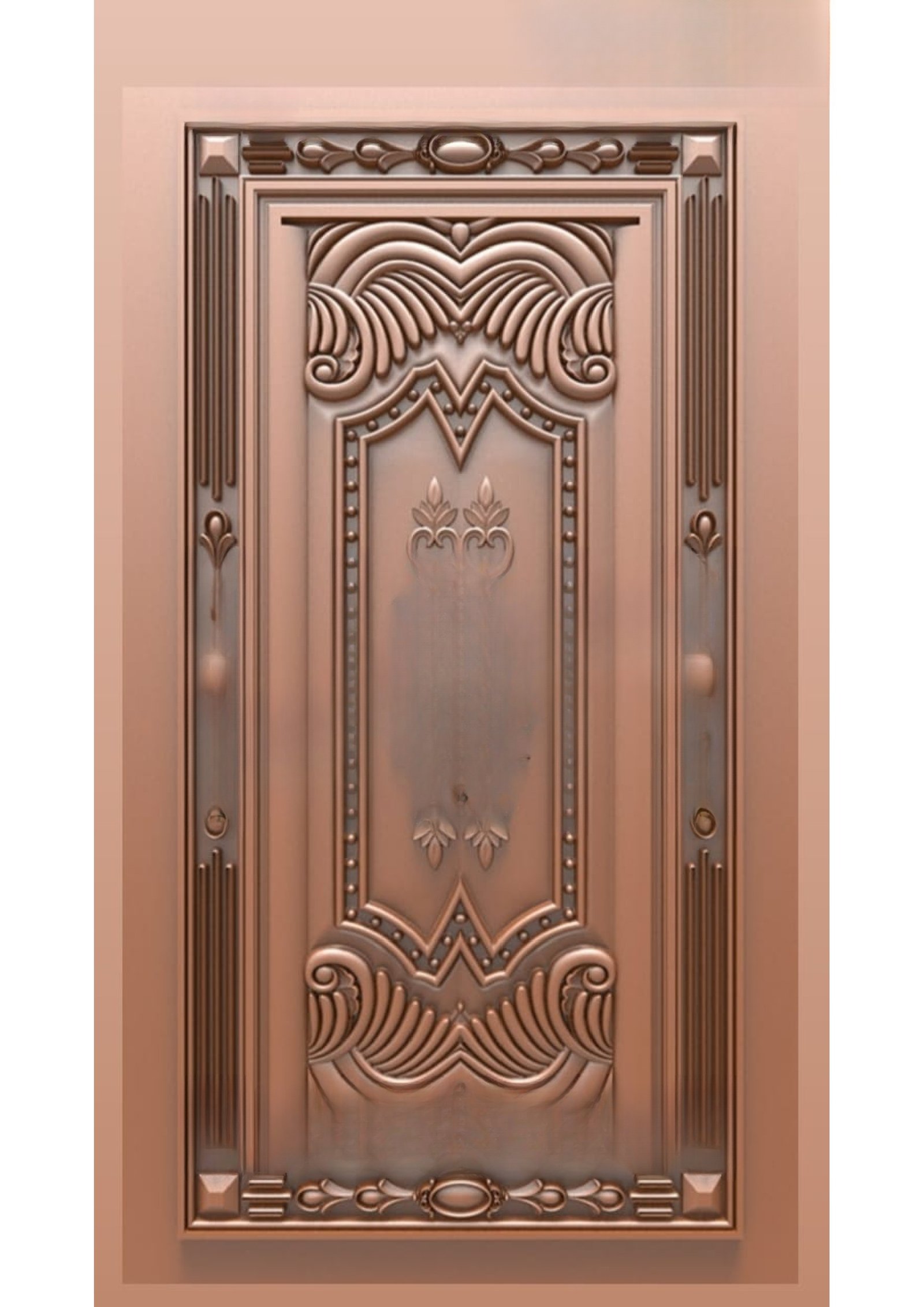 Doors B - B-43 Classic Architectural Relief Carved Entryway 3D Model