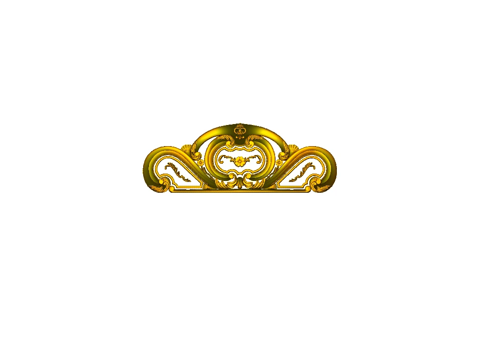 CD - 18 Classic Baroque Style Decorative Furniture Pediment 3D Model
