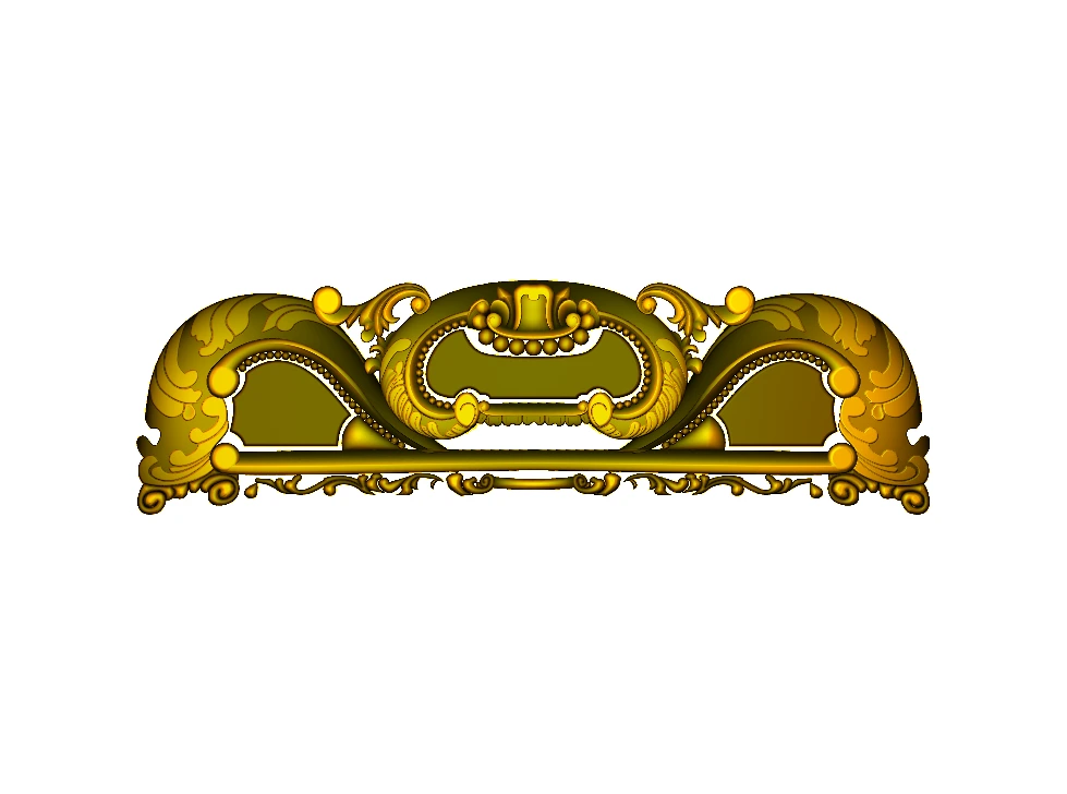 CD - 19 Baroque Elegance Decorative Frame Relief Carving 3D Model