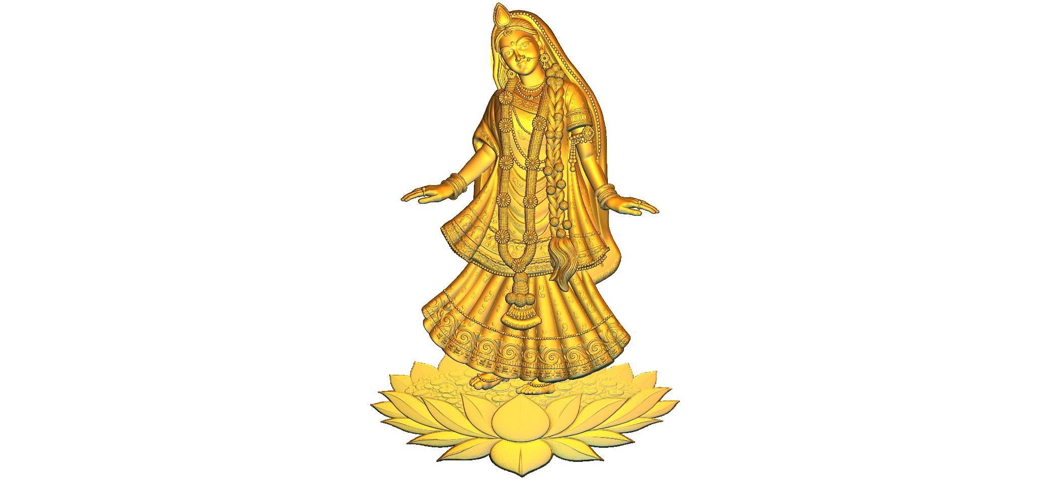Divine Radha Ji Artistic CNC RLF Design File
