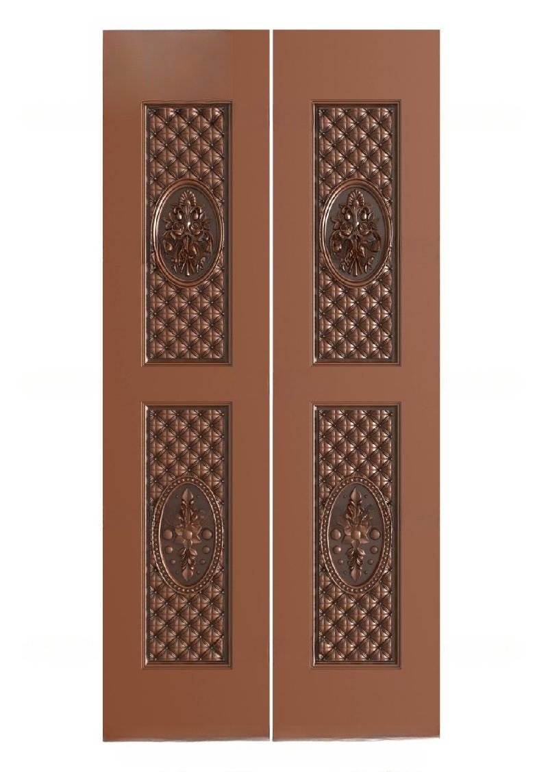 TRENDY DOORS - 42 Classic Victorian Oval Medallion Embossed Door 3D Model