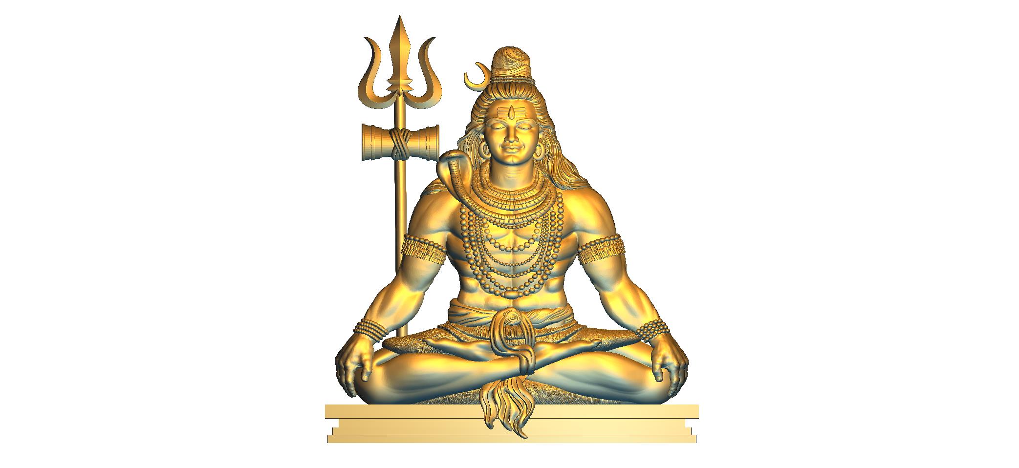 Lord Shiva (Mahadev) CNC Designer RLF File | Divine 3D Relief Wood Carving