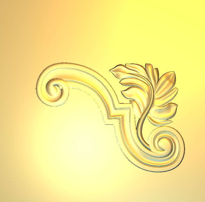 Corner Design - 62-CORNER Elegant Floral Swirl Ornament for Woodworking