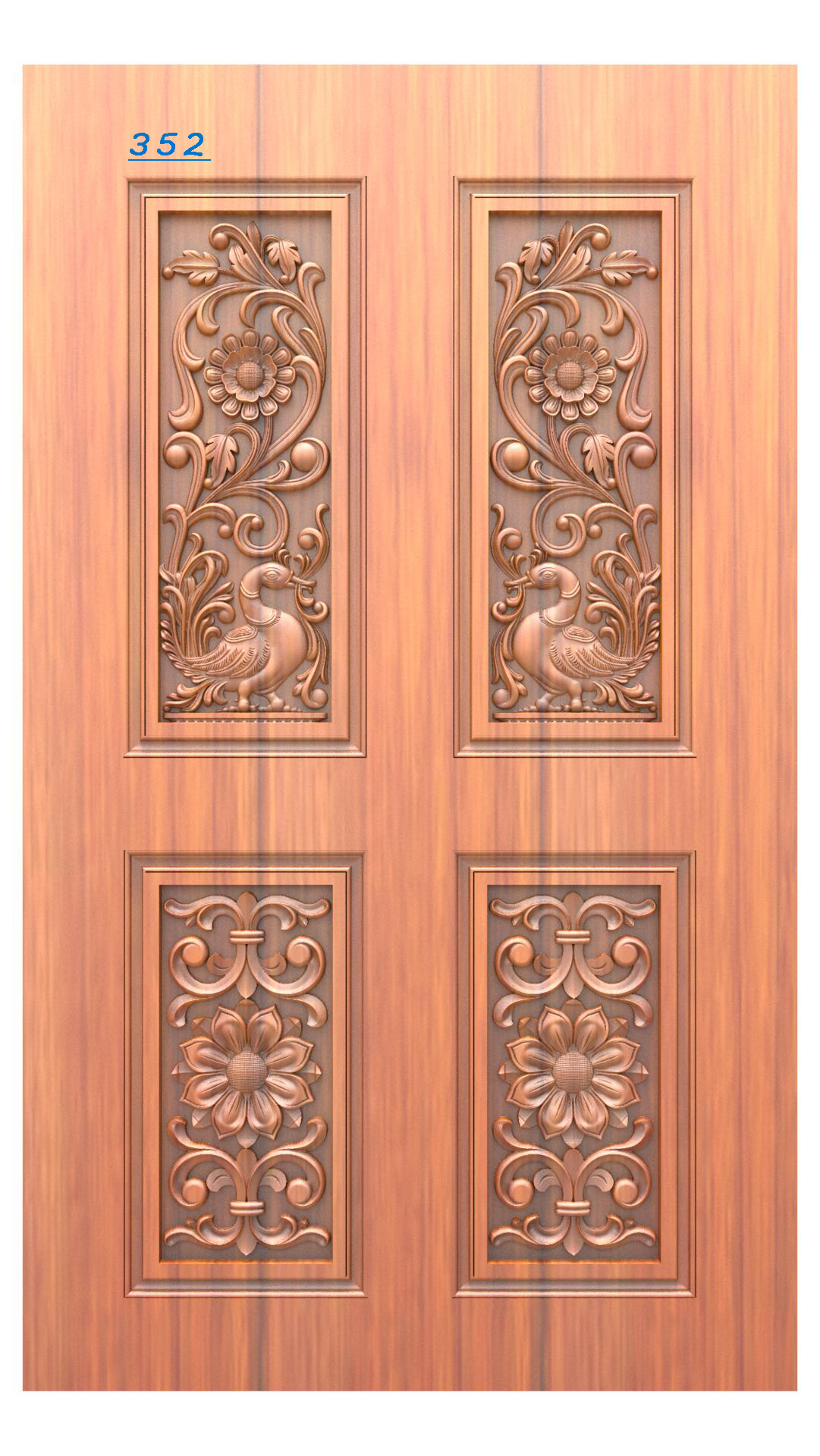 Premium Designer Wooden Door RLF File for CNC