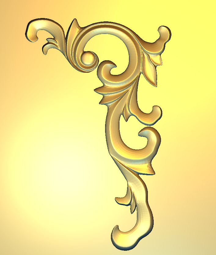 Corner Design - 45-CORNER Divine Carved Relief CNC Design