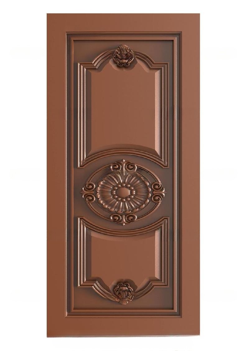 TRENDY DOORS - 96 Classical Floral Medallion Carved Door 3D Model