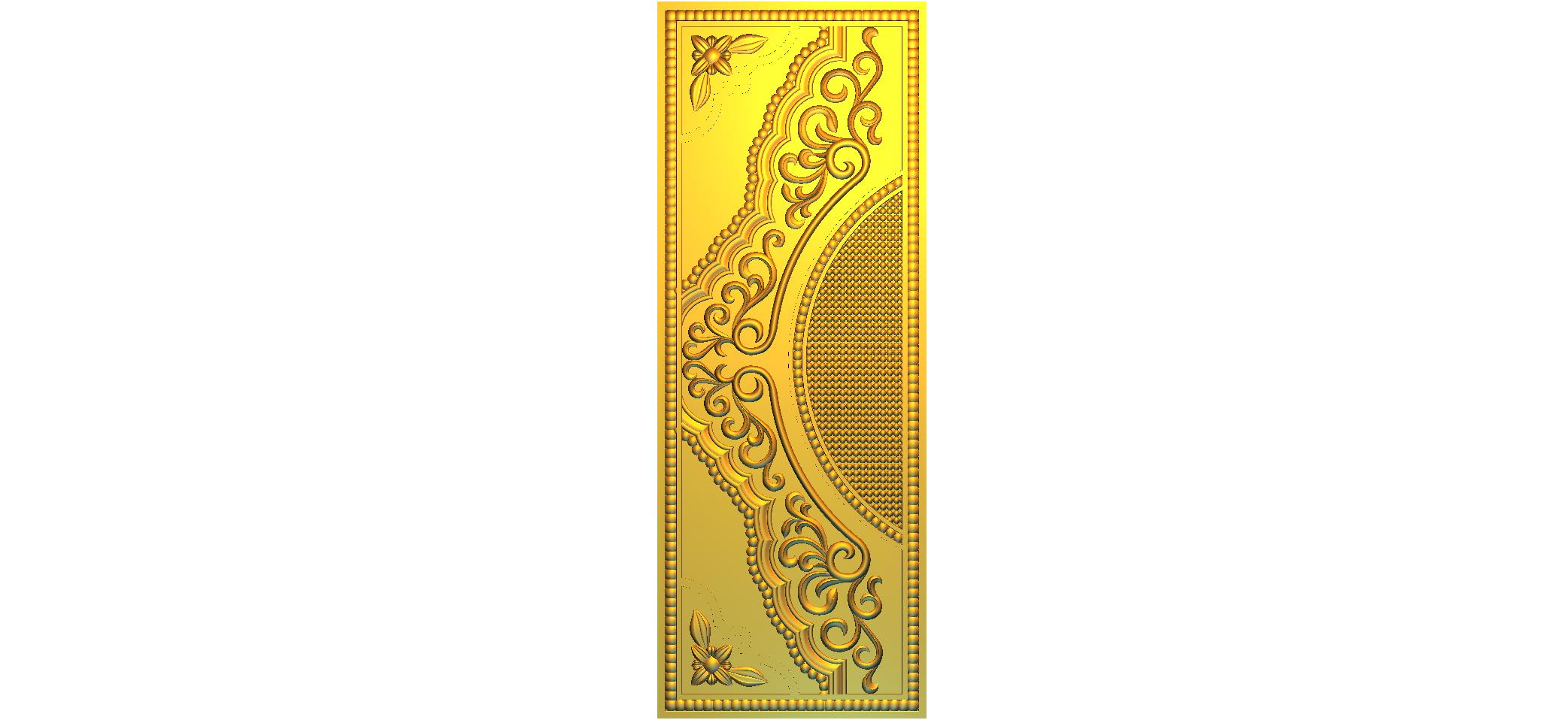 Grand Palace Door CNC Designer RLF File | Luxury 3D Wooden Door Design
