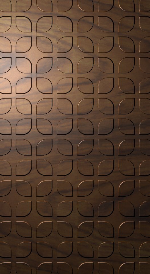 3D Wall Pannel - 19 Modern Geometric Leaf Motif Carving