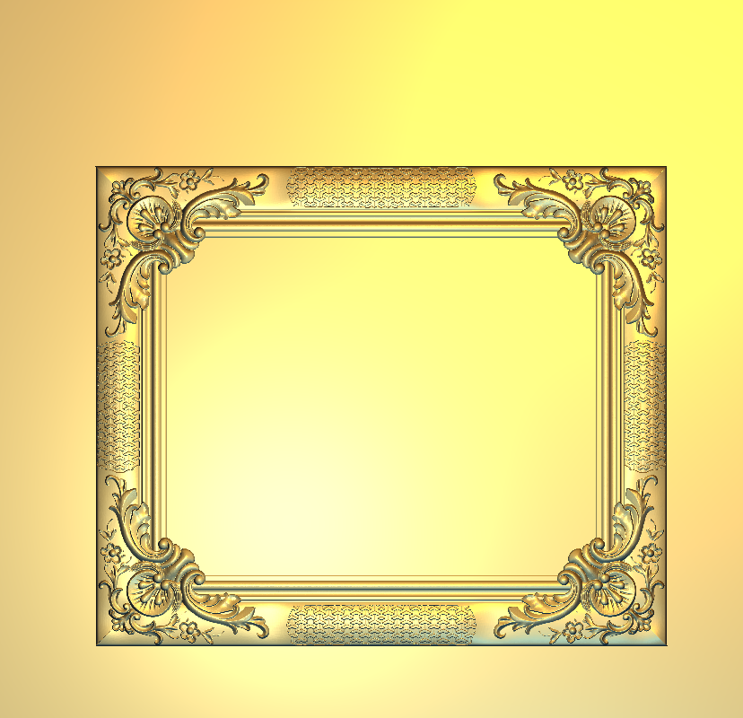 Corner Design - 90-CORNER Ornate Baroque Antique Frame Relief 3D Model