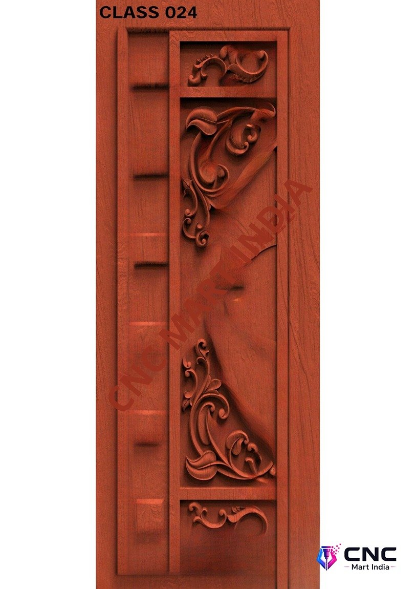 dorr854 - MODEL-24 Floral Elegance Architectural Door 3D Relief Model